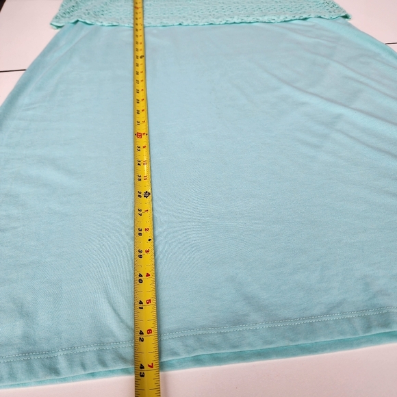 Elegant Mint Crochet Overlay Dress - Picture 13 of 14